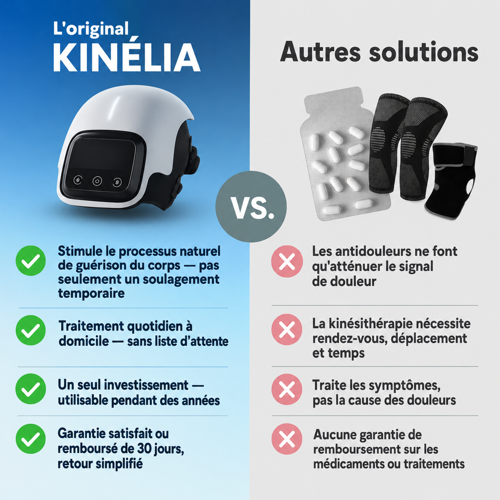 Kinélia — Appareil de massage genou 4-en-1
